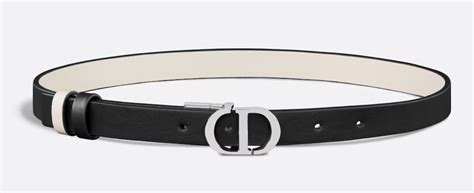 30 Montaigne Reversible Belt Black and White Smooth Calfskin, 